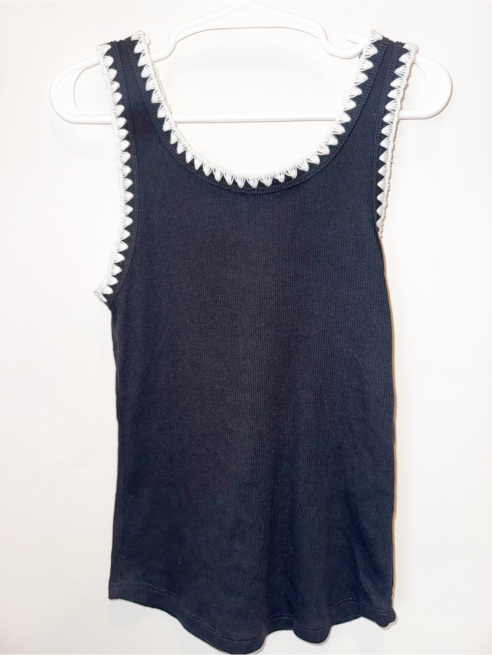 abercrombie kids Black Tank Top with White Trim